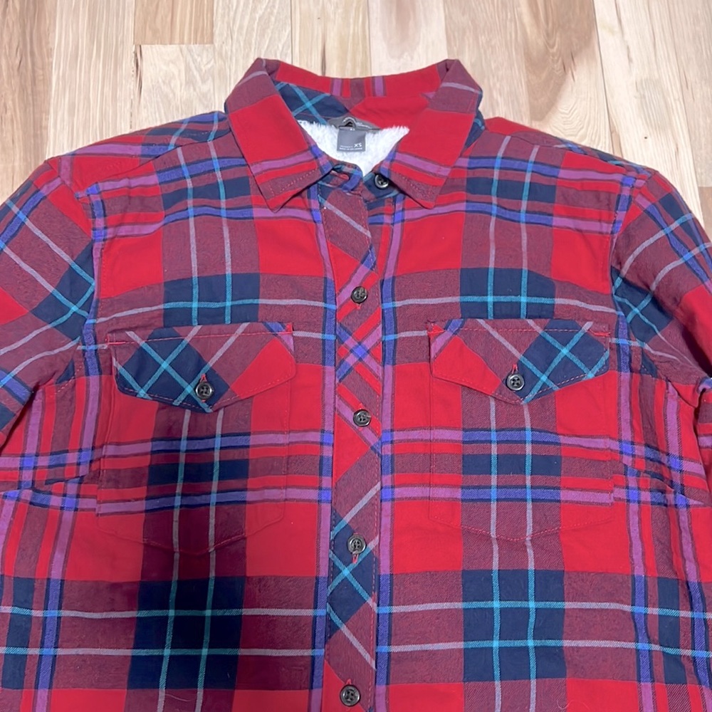 Eddie Bauer Red Plaid Shacket XS